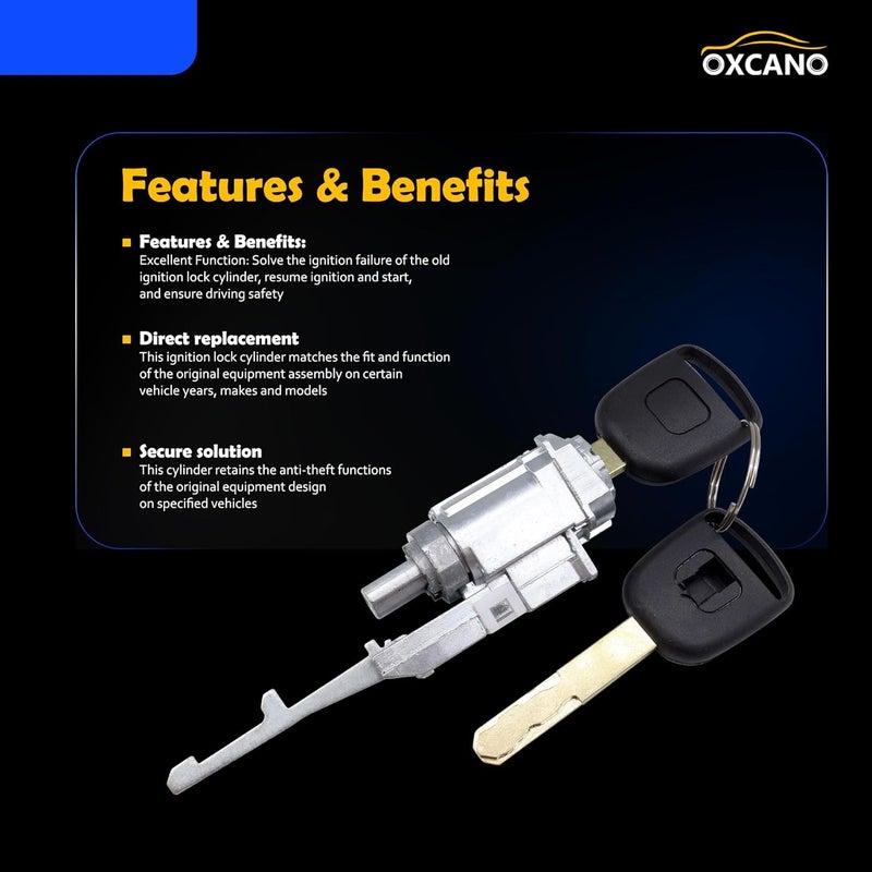 OXCANO Ignition Switch Lock Cylinder 06351-TE0-A11 Compatible with 2002-2015 Honda Accord Civic CR-V CR-Z Element Insight Odyssey S2000 Acura MDX RDX TL TSX ZDX 2007 2008 2009 2010 2011 2012 2013 2014 - Image 4